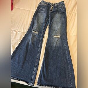 Shyanne Blue Flare Wide Leg Jeans